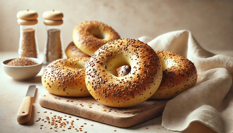 Gluten-Free Bagels with Flaxseed and Chia
